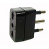 ADATTATORE SPINA 16A 250VAC A PRESA BIP.10-16A 250VAC NERA