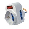 ADATTATORE SPINA 16A250V ROTANTE 3 PRESE 10/16A PRESA SCHUKO CON INTERR.