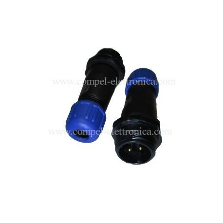 SPINA SP13 MASCHIO VOLANTE 2 POLI IP68 FILETTATURA ESTERNA