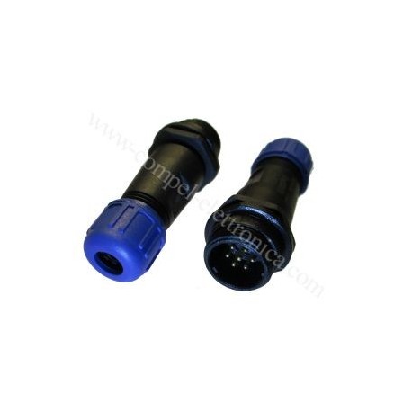 SPINA SP13 MASCHIO VOLANTE 7 POLI IP68 FILETTATURA ESTERNA