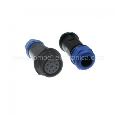 PRESA SP21 FEMMINA VOLANTE 5 POLI IP68 FILETTATURA ESTERNA