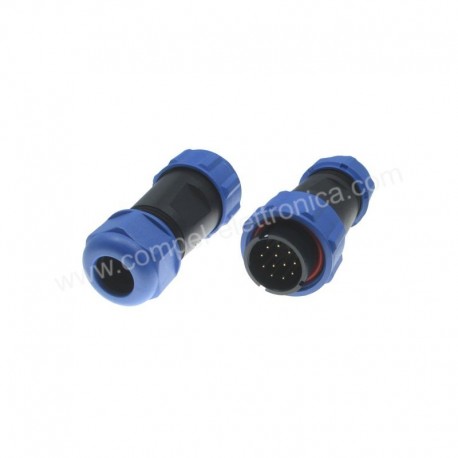 SPINA SP21 MASCHIO VOLANTE 12 POLI IP68 FILETTATURA INTERNA