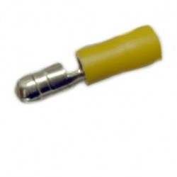 FASTON MASCHIO TONDO PREISOLATO D5 GIALLO