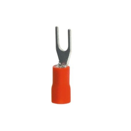 CAPICORDA A FORCELLA FORO VITE D3,2MM ROSSO