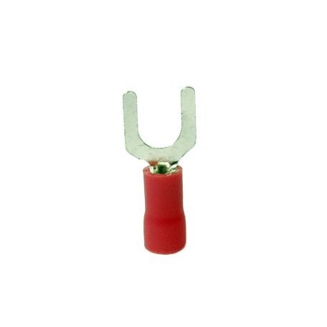 CAPICORDA A FORCELLA FORO VITE D.5,3MM ROSSO