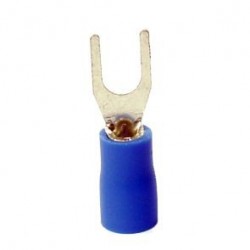CAPICORDA A FORCELLA FORO VITE D.4,3MM BLU