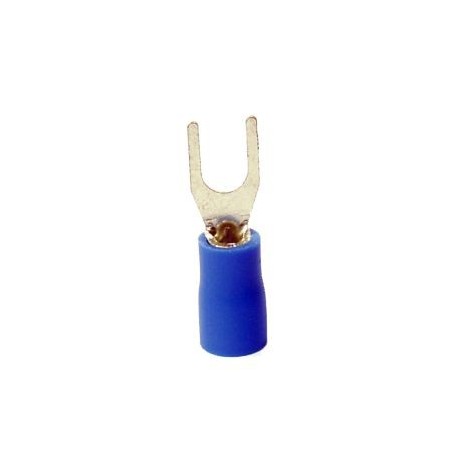 CAPICORDA A FORCELLA FORO VITE D.4,3MM BLU