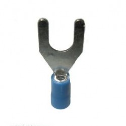 CAPICORDA A FORCELLA FORO VITE D.6,5MM BLU