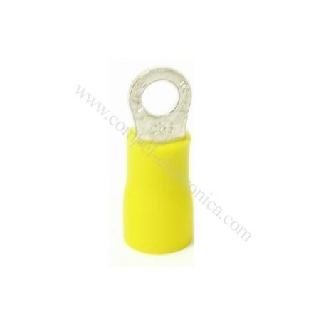 CAPICORDA OCCHIELLO FORO VITE D4,3MM GIALLO