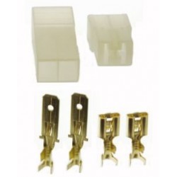 KIT BLOCCHETTI 2 POLI PER FASTON MASCHIO/FEMMINA passo 6,35mm