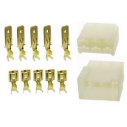 KIT BLOCCHETTI 6 POLI PER FASTON MASCHIO/FEMMINA passo 6,35mm