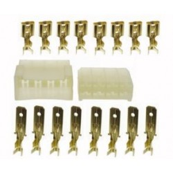 KIT BLOCCHETTI 8 POLI PER FASTON MASCHIO/FEMMINA passo 6,35mm