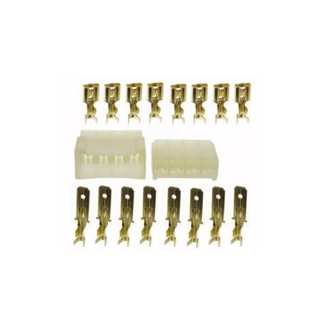 KIT BLOCCHETTI 8 POLI PER FASTON MASCHIO/FEMMINA passo 6,35mm