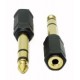 ADATTATORE SPINA 6,3 STEREO A PRESA 3,5 STEREO GOLD