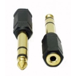 ADATTATORE SPINA 6,3 STEREO A PRESA 3,5 STEREO GOLD
