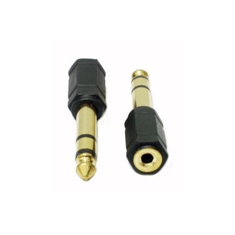 ADATTATORE SPINA 6,3 STEREO A PRESA 3,5 STEREO GOLD