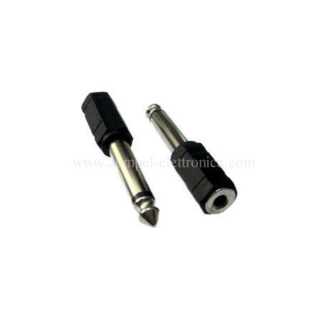 ADATTATORE SPINA 6,3 MONO A PRESA 3,5 STEREO