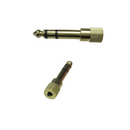 ADATTATORE SPINA 6,3 STEREO A PRESA 3,5 STEREO GOLD