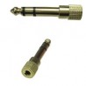 ADATTATORE SPINA 6,3 STEREO A PRESA 3,5 STEREO GOLD