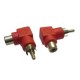 ADATTATORE SPINA RCA A PRESA RCA 90° ROSSA