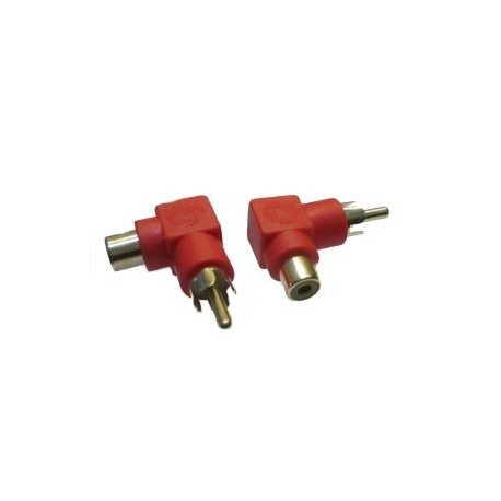 ADATTATORE SPINA RCA A PRESA RCA 90° ROSSA