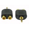 ADATTATORE SPINA 3,5 STEREO A 2 PRESE RCA GOLD