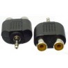 ADATTATORE SPINA 3,5 STEREO A 2 PRESE RCA