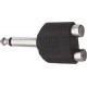 ADATTATORE SPINA 6,3 MONO A 2 PRESE RCA
