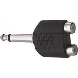 ADATTATORE SPINA 6,3 MONO A 2 PRESE RCA