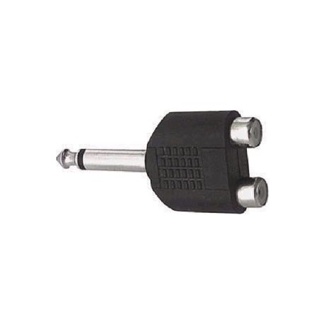 ADATTATORE SPINA 6,3 MONO A 2 PRESE RCA