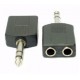 ADATTATORE SPINA 6,3 STEREO 2 PRESE 6,3 STEREO