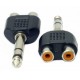 ADATTATORE SPINA 6,3 STEREO A 2 PRESE RCA