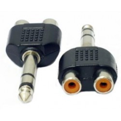 ADATTATORE SPINA 6,3 STEREO A 2 PRESE RCA