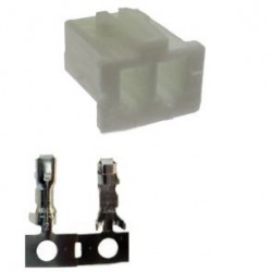 CONNETTORE FEMMIMA 2 POLI CON PIN PASSO 2,5MM