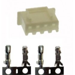 CONNETTORE FEMMINA 4 POLI CON PIN PASSO 2,5MM