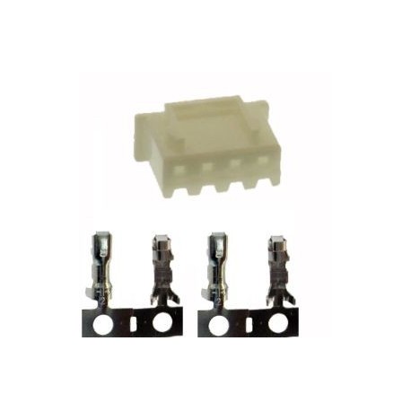 CONNETTORE FEMMINA 4 POLI CON PIN PASSO 2,5MM