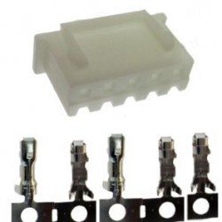 CONNETTORE FEMMINA 5 POLI CON PIN PASSO 2,5MM