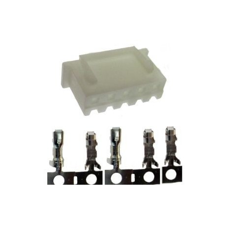 CONNETTORE FEMMINA 5 POLI CON PIN PASSO 2,5MM