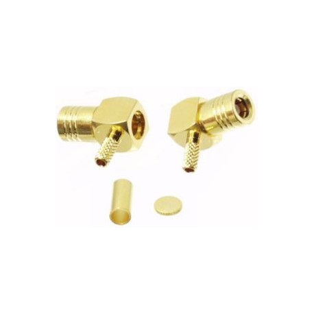 SPINA SMB VOLANTE 90° CRIMPARE PER RG174