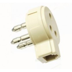 SPINA/PRESA TRIPOLARE CON PRESA 6P/2C MINI