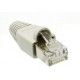 SPINE MODULARE RJ45 CORPO 8 CONTATTI 8 CAT5E SCHERMATA C/ CAPPUCCI GRIGI