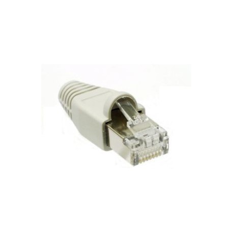 SPINE MODULARE RJ45 CORPO 8 CONTATTI 8 CAT5E SCHERMATA C/ CAPPUCCI GRIGI