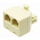 SDOPPIATORE TELEFONICO MODULARE 2 PRESE RJ12 A 1 SPINA RJ12 6P/4C