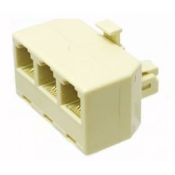 SDOPPIATORE TELEFONICO 3 PRESE SPINA 6P/4C