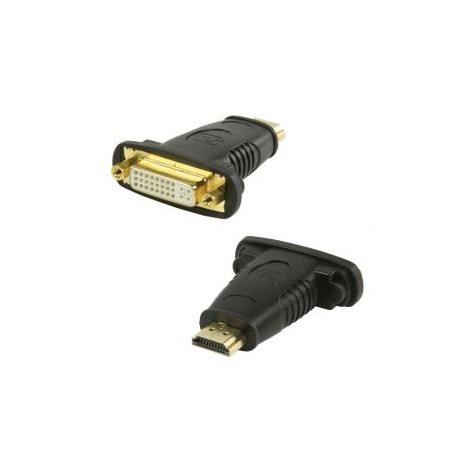 ADATTATORE HDMI MASCHIO A DVI-D FEMMINA SINGLE LINK 24/1 PIN gold