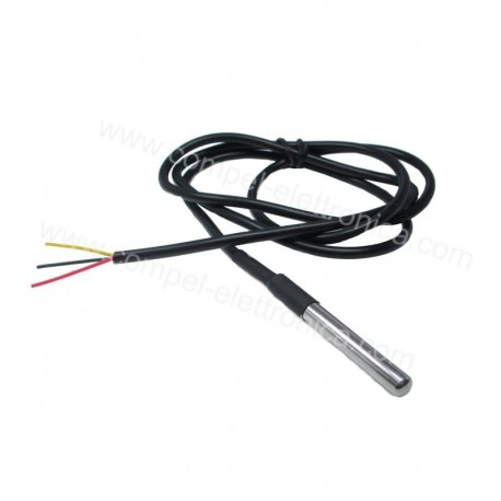 Sonda impermeabile con sensore di temperatura DS18B20, -55 ° C a 125°C