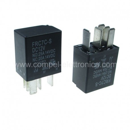 RELÈ FRC7C-S-DC12V 25A 1 SCAMBIO 5pin A FASTON