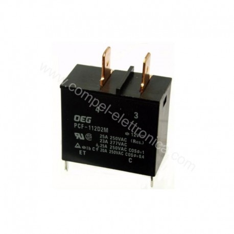 RELÈ PCF-112DM2 12Vcc 25A PCF-112D1M-2D 2P CS 2P FASTON