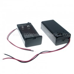 PORTABATTERIA PER 1 BATTERIA 9V CHIUSO CON INTERRUTTORE