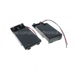 PORTABATTERIE PER 3 BATTERIE MINISTILO AAA CHIUSO CON INTERRUTTORE